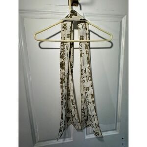 Abstract Aztec Geometric Print Scarf Beige Brown Neck Scarf 62x9 inches fashion